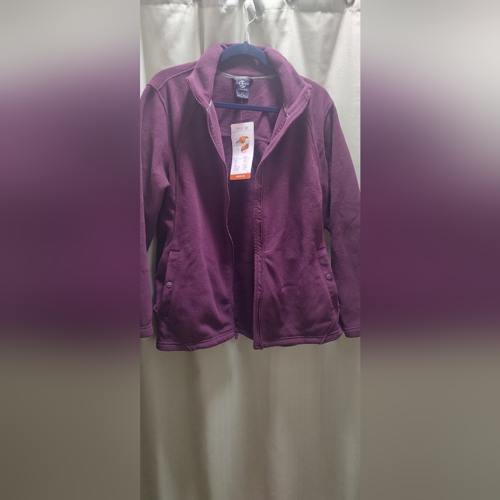 Ladies Plus size Land's End fleece jacket size 1X maroon